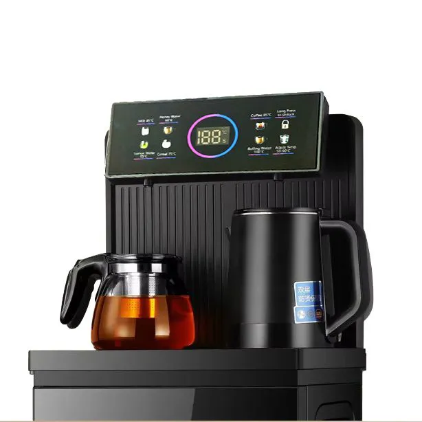 EM Electromate multifunction hot and cold and normal bottom load water dispenser with coffee maker kettle and temperature display panel touch panel and remote control