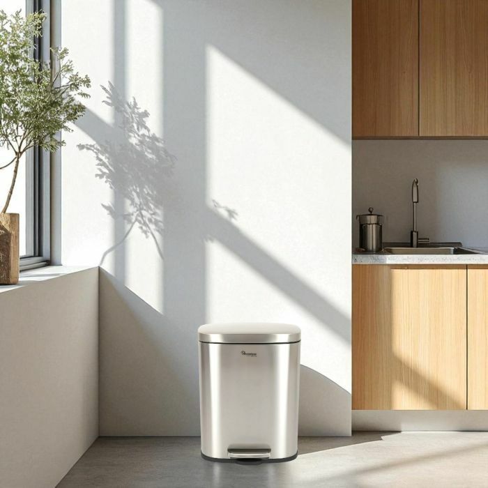 Ramtons 20L stainless steel pedal bin with inner plastic basket soft close lid ramtons pedal bin