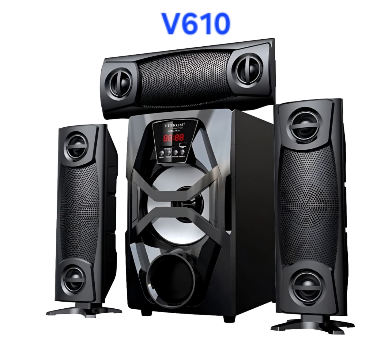 Vitron V610 3.1CH Sound Mini Home Theater System Multimedia Sound Speaker System Subwoofer Surround 10000W PMPO Bluetooth Woofer