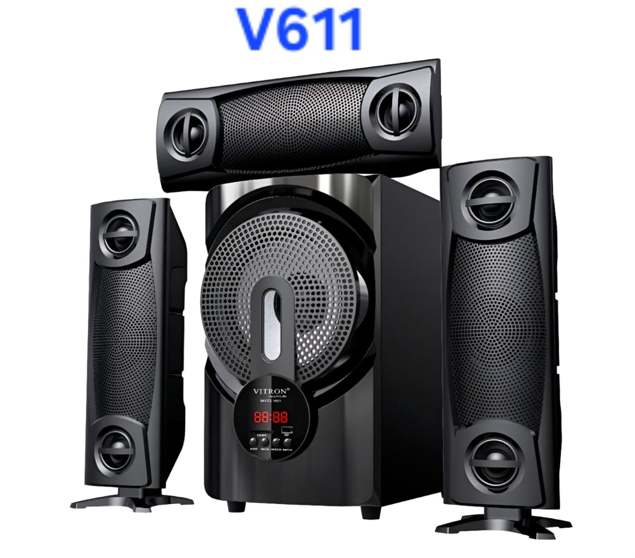 Vitron V611 3.1CH Sound Mini Home Theater System Multimedia Sound Speaker System Subwoofer Surround 10000W PMPO Bluetooth Woofer