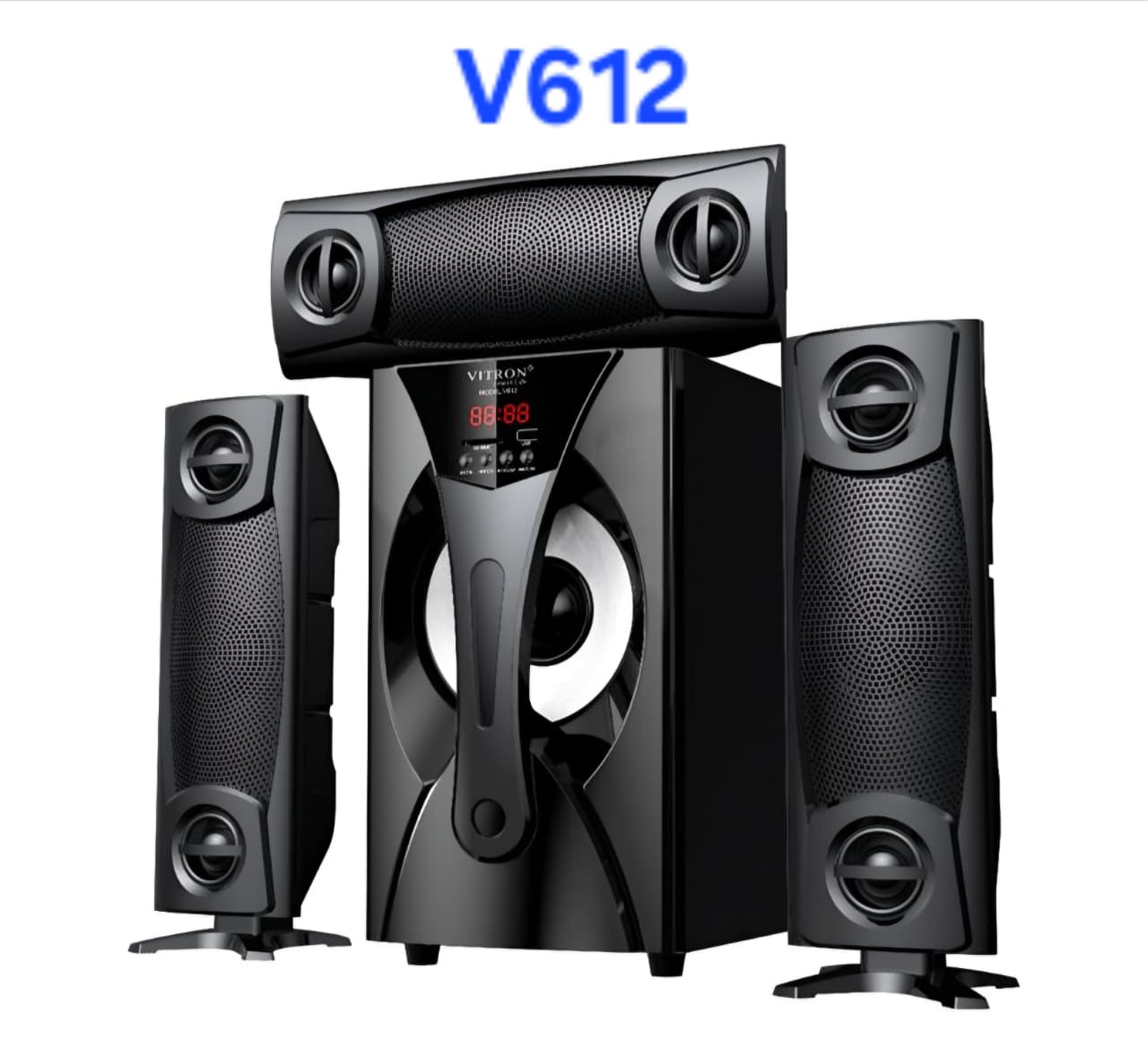 Vitron V612 3.1CH Sound Mini Home Theater System Multimedia Sound Speaker System Subwoofer Surround 10000W PMPO Bluetooth Woofer