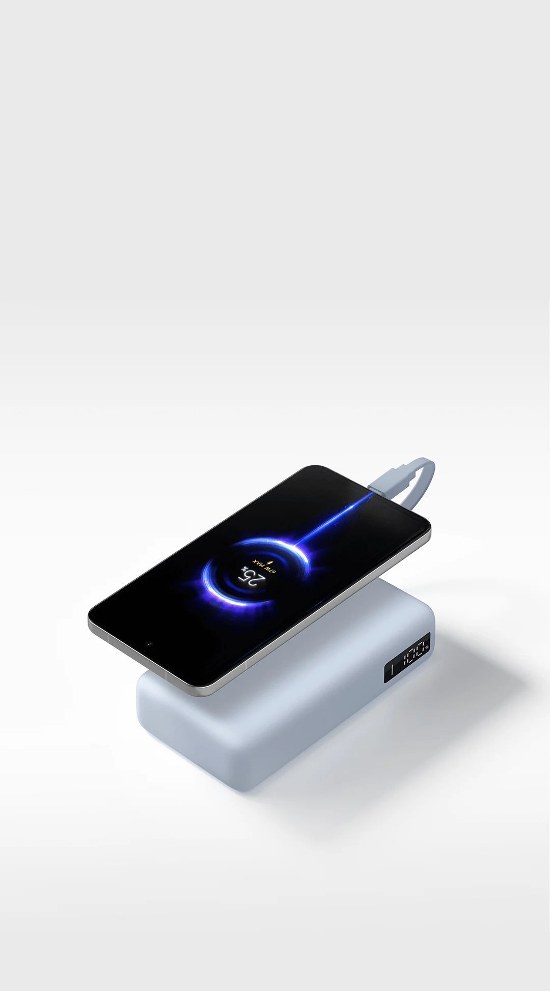 Xiaomi 20000Mah power bank with integrated type C charging cable 65W fast charging power bank