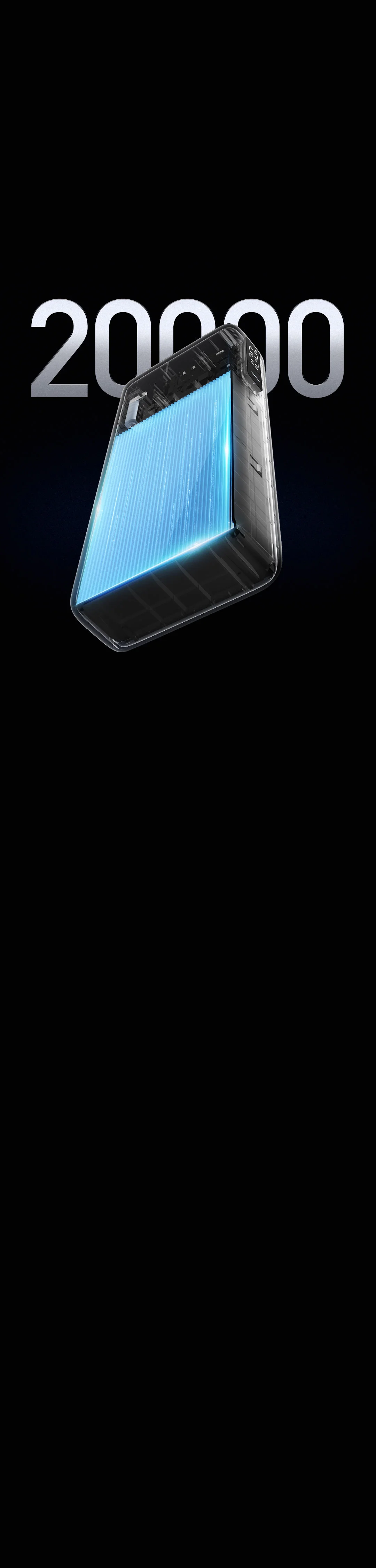 Xiaomi 20000Mah power bank with integrated type C charging cable 65W fast charging power bank