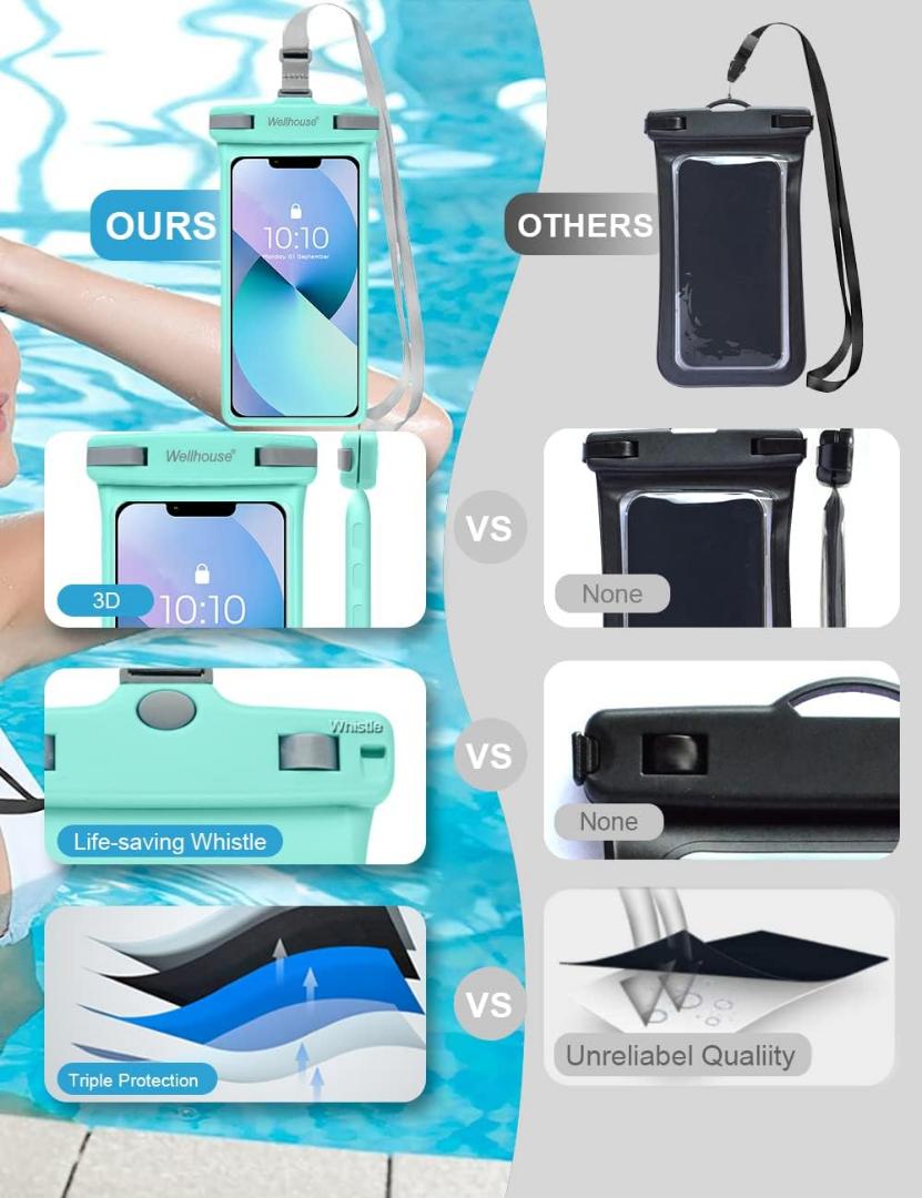 (Valentine's Day Sale) Waterproof Cell Phone Pouch - 1Pack Underwater Dry Bag Case