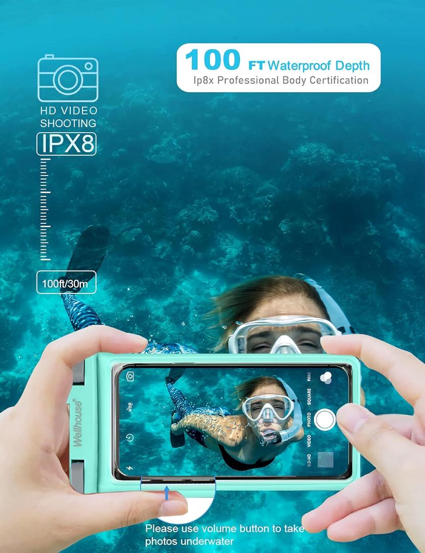 (Valentine's Day Sale) Waterproof Cell Phone Pouch - 1Pack Underwater Dry Bag Case
