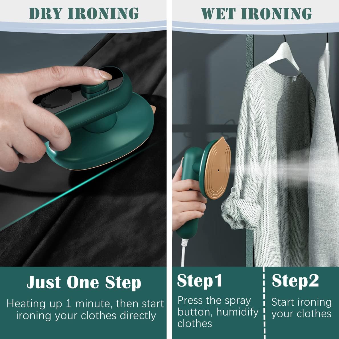 New Arrival Electric Mini Steam Iron Portable Wet and Dry Hot Fabric Handheld Garment Steamer Ironing Wrinkles Lightweight Iron Box Home Travel Dorm Clothes Steam Nonstick Soleplate  buy in Kenya