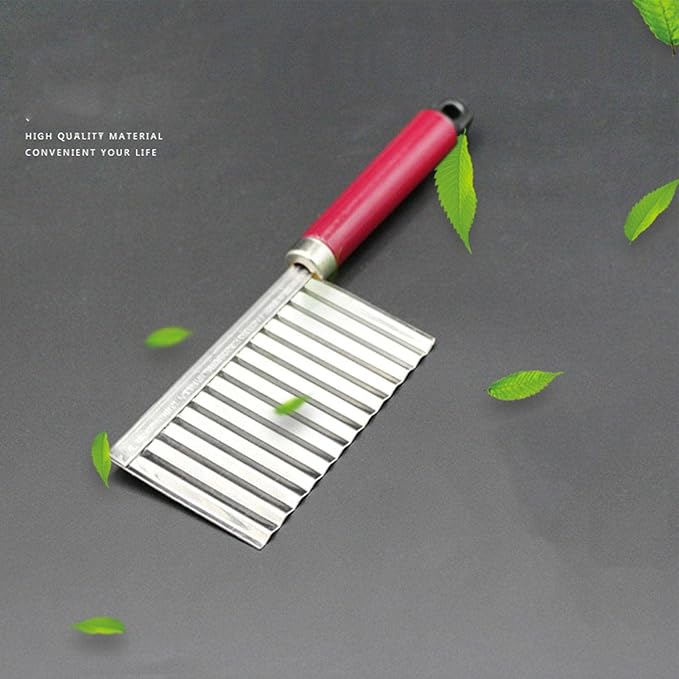 (Easter sale) HOT SELLING KITCHEN VEGETABLE WAVE KNIFE SERRATED BLADE CHOPPER STAINLESS STEEL FRENCH FRY POTATO CUTTER BUY IN KENYA