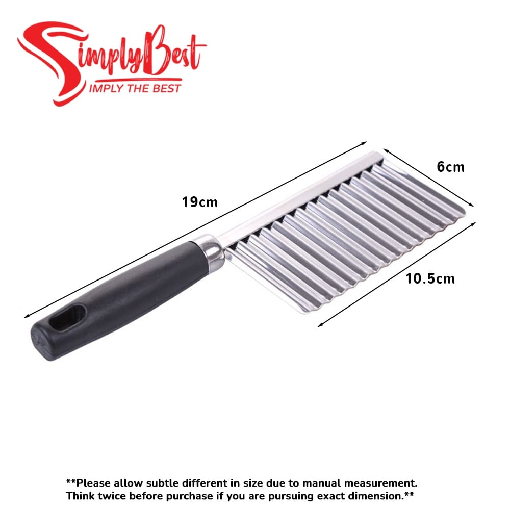 Wavy Fries Slicer – Stainless Steel Crinkle Chopper for Perfect Homemade Chips & Veggies