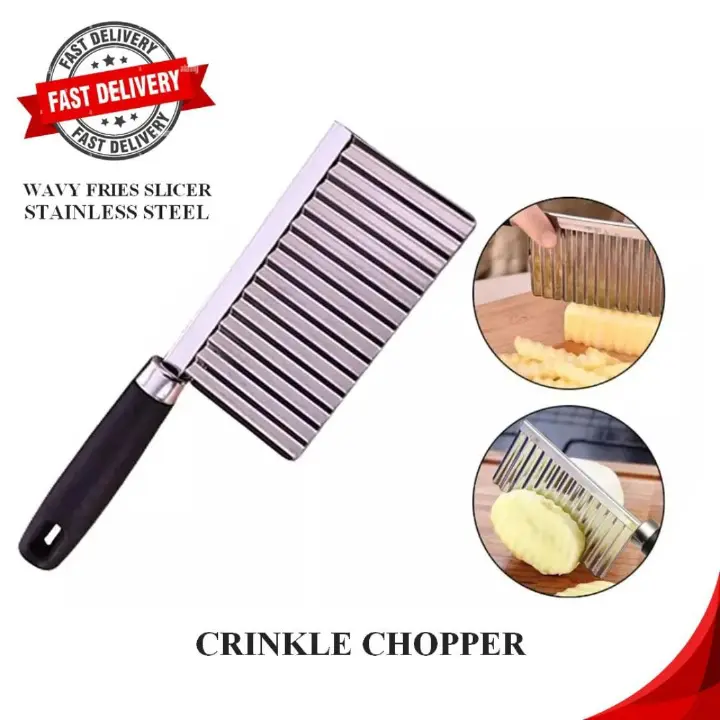 HOT SELLING KITCHEN VEGETABLE WAVE KNIFE SERRATED BLADE CHOPPER STAINLESS STEEL FRENCH FRY POTATO CUTTER BUY IN KENYA