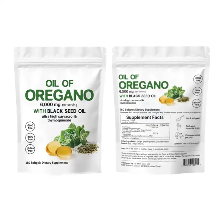 Oil of Oregano 6,000mg with Black Seed Oil – 180 Softgels | Immune Booster, Antioxidant & Respiratory Support | Ultra High Carvacrol (80%) + Thymoquinone | Natural Antibacterial, Antiviral