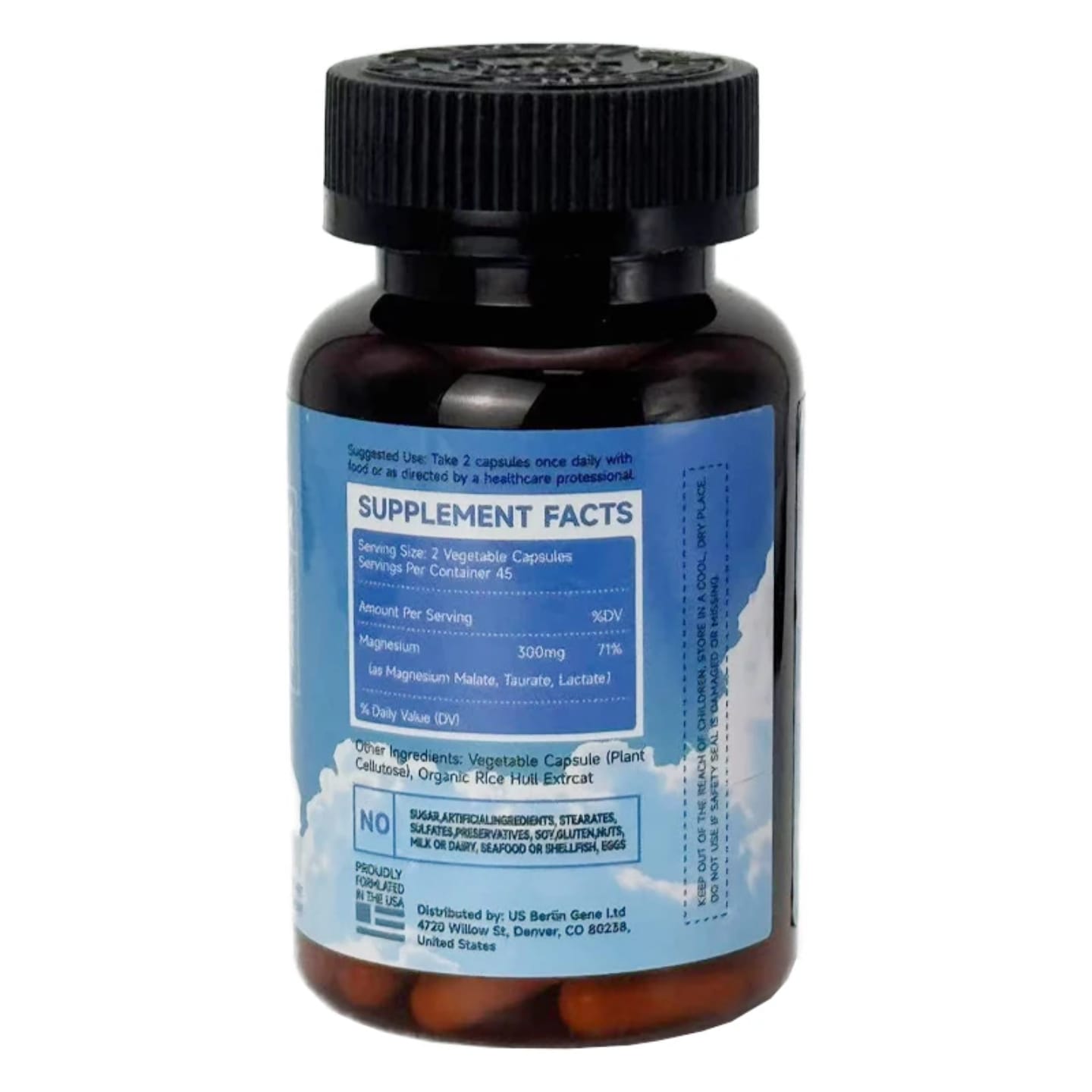 Triple Magnesium Complex Malate, Citrate and Glycinate - Support Muscle, Bone, Heart and Nervous System Health, Boost Energy Improve Sleep