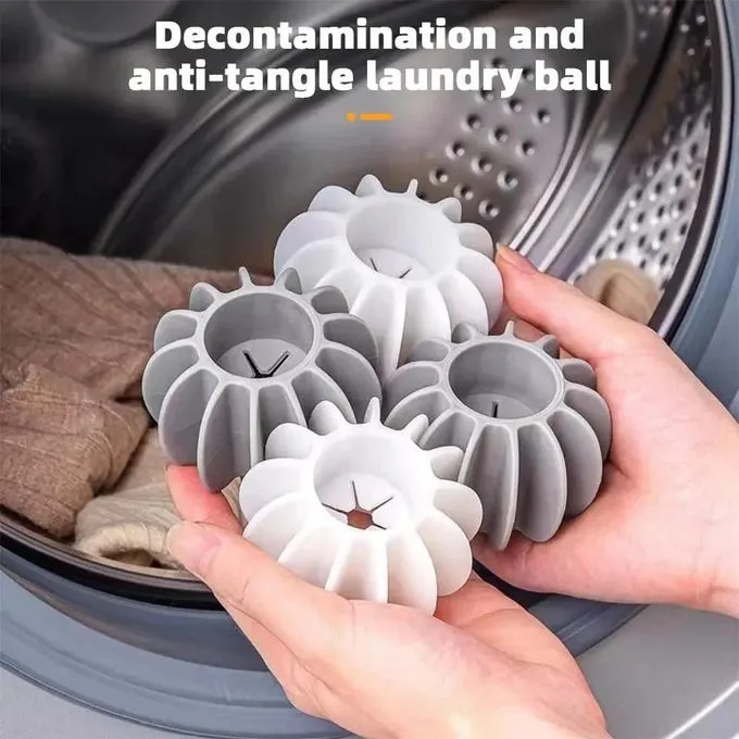 10Pcs Reusable Laundry Balls Scrubbing Balls Anti Tangle Silicone Dryer Balls Washing Machine Ball Fabric Softener Alternative For Clothes Deep Cleaning Anti-Winding