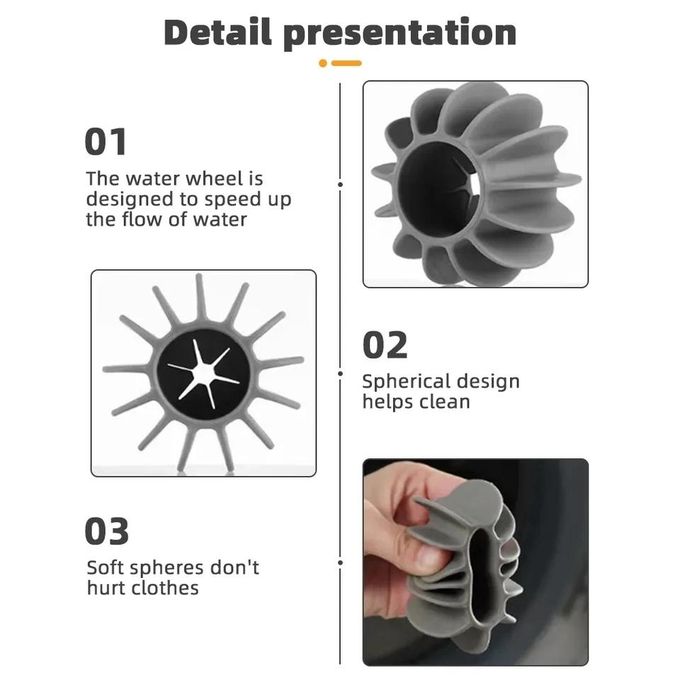 10Pcs Reusable Laundry Balls Scrubbing Balls Anti Tangle Silicone Dryer Balls Washing Machine Ball Fabric Softener Alternative For Clothes Deep Cleaning Anti-Winding