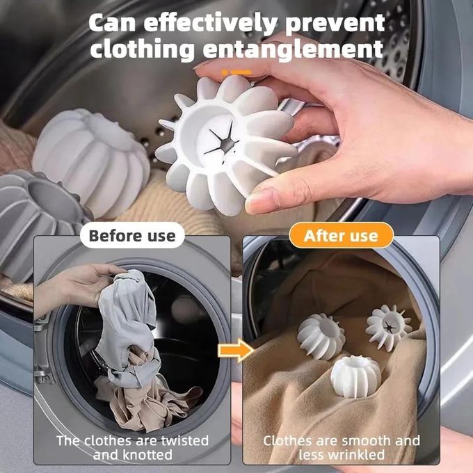 10Pcs Reusable Laundry Balls Scrubbing Balls Anti Tangle Silicone Dryer Balls Washing Machine Ball Fabric Softener Alternative For Clothes Deep Cleaning Anti-Winding