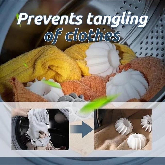 10Pcs Reusable Laundry Balls Scrubbing Balls Anti Tangle Silicone Dryer Balls Washing Machine Ball Fabric Softener Alternative For Clothes Deep Cleaning Anti-Winding