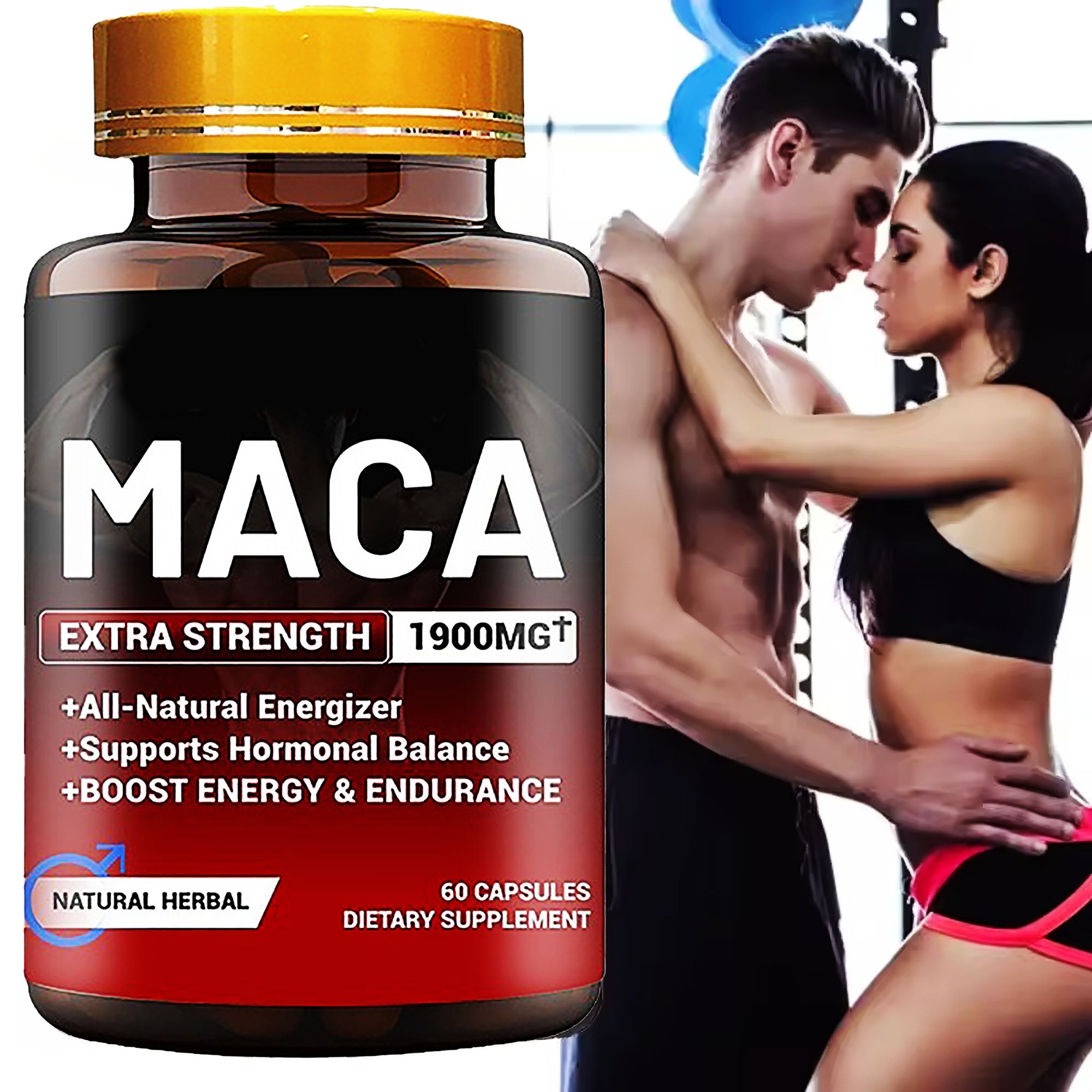 MACA ROOT LIBIDO BOOST EXTRA STRENGTH 1900MG (60 CAPSULES) - MEN'S VITALITY, ENERGY, ENDURANCE, HORMONAL BALANCE, SEX DRIVE & STAMINA BOOSTER FOR MEN & WOMEN