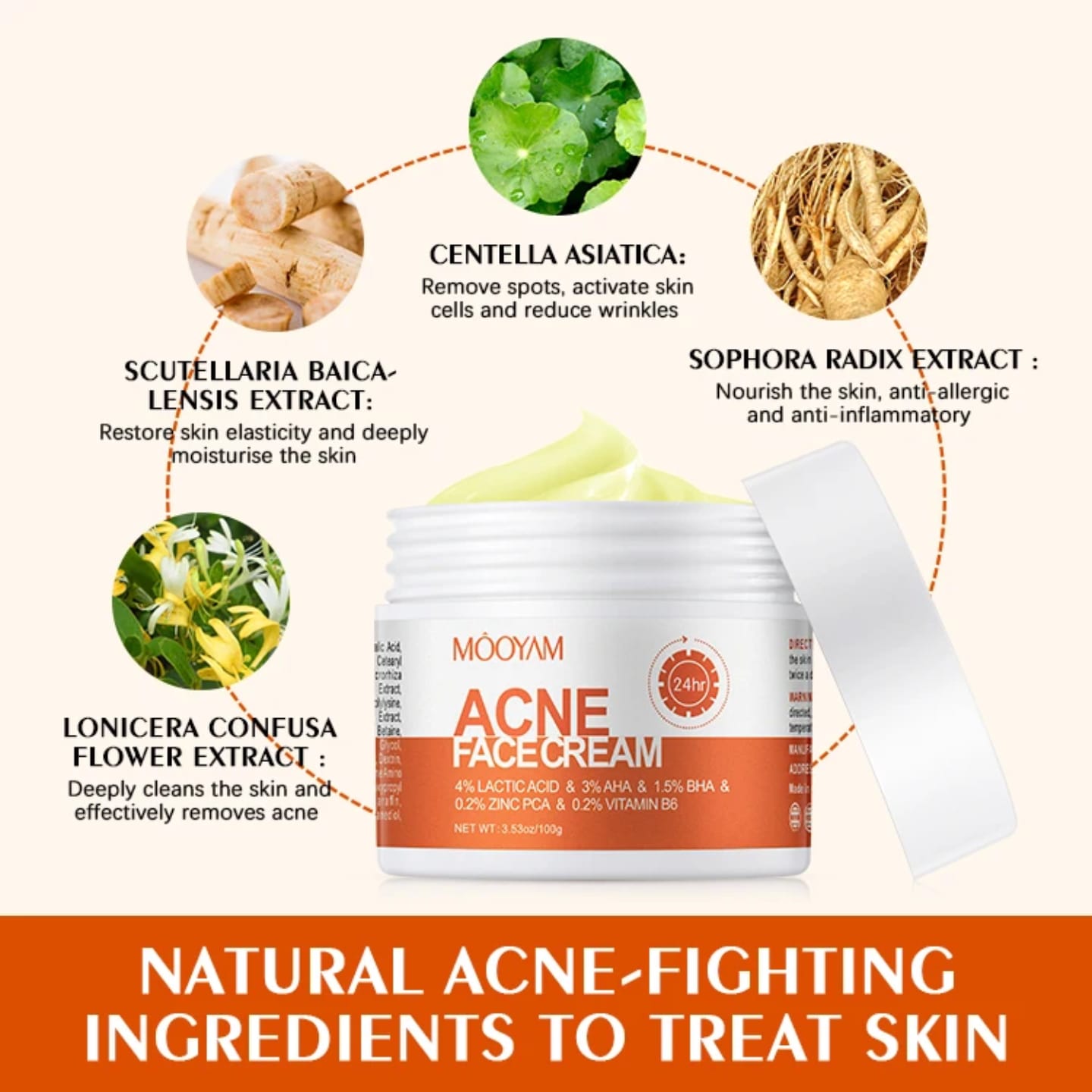 Mooyam Acne treatment Face Cream – Acne Treatment, Blemish Control, Exfoliating Cream for Clear Skin 30g Fast Delivery In Stock