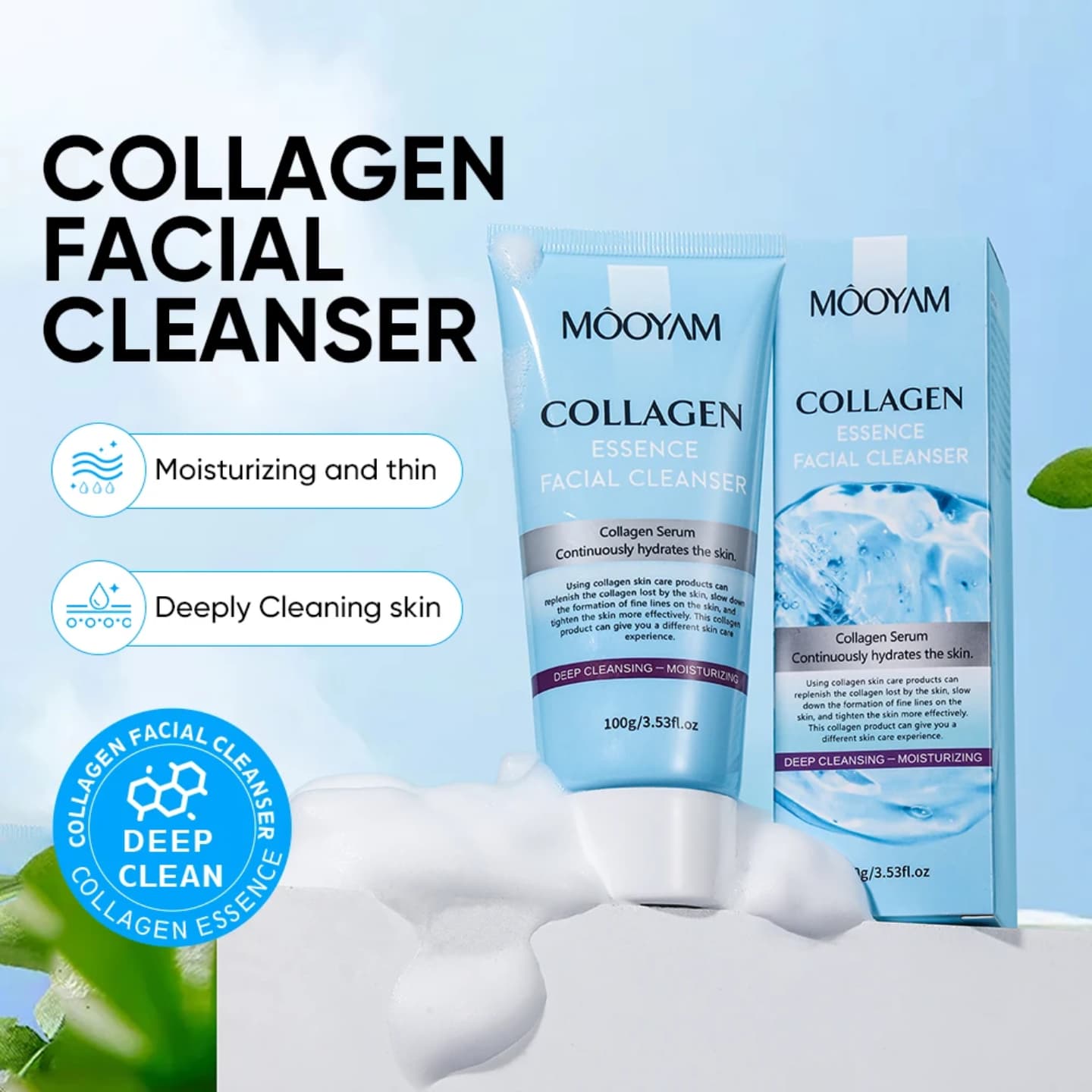 HYDROLYZED COLLAGEN FIRMING SKINCARE SET – 5-PIECE ANTI-AGING KIT FOR WRINKLES, ELASTICITY & YOUTHFUL RADIANCE (CLEANSER, TONER, SERUM, LOTION + CREAM)