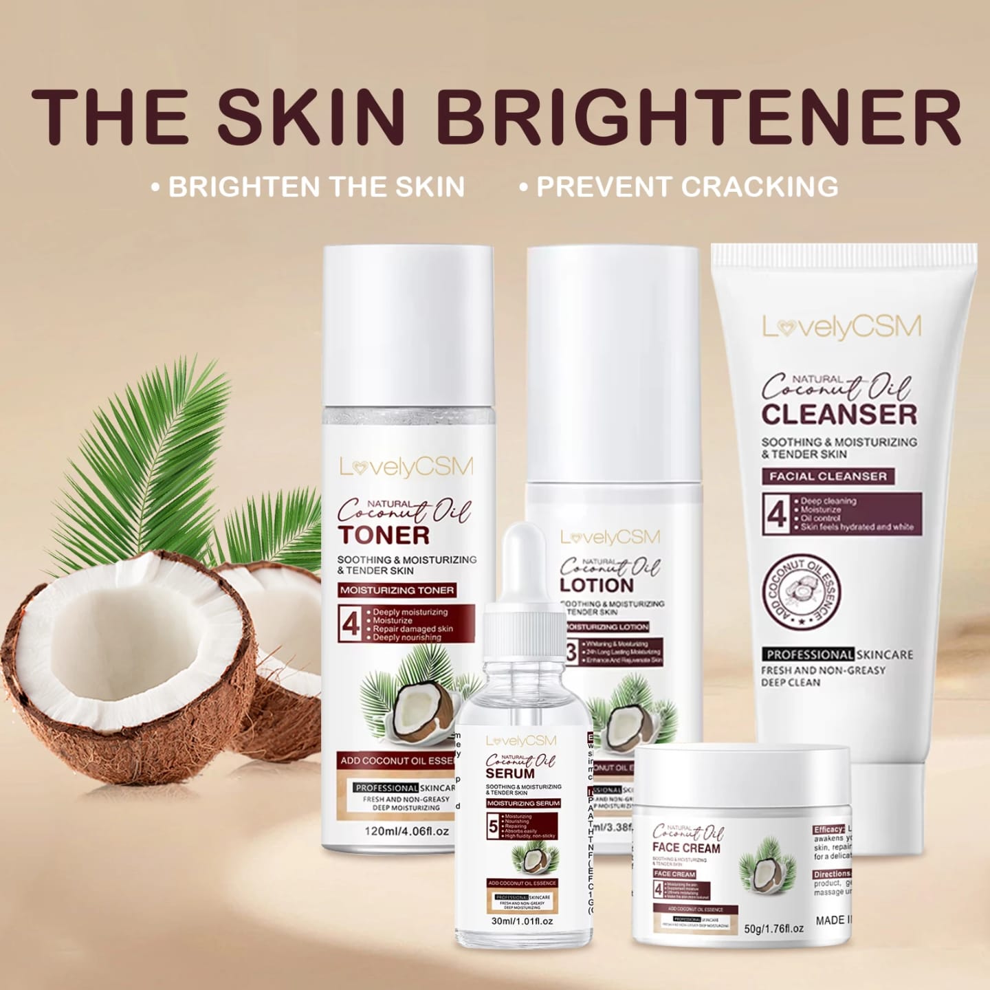 Mooyam Coconut Oil Skincare Set – Complete 5-Step Facial Care