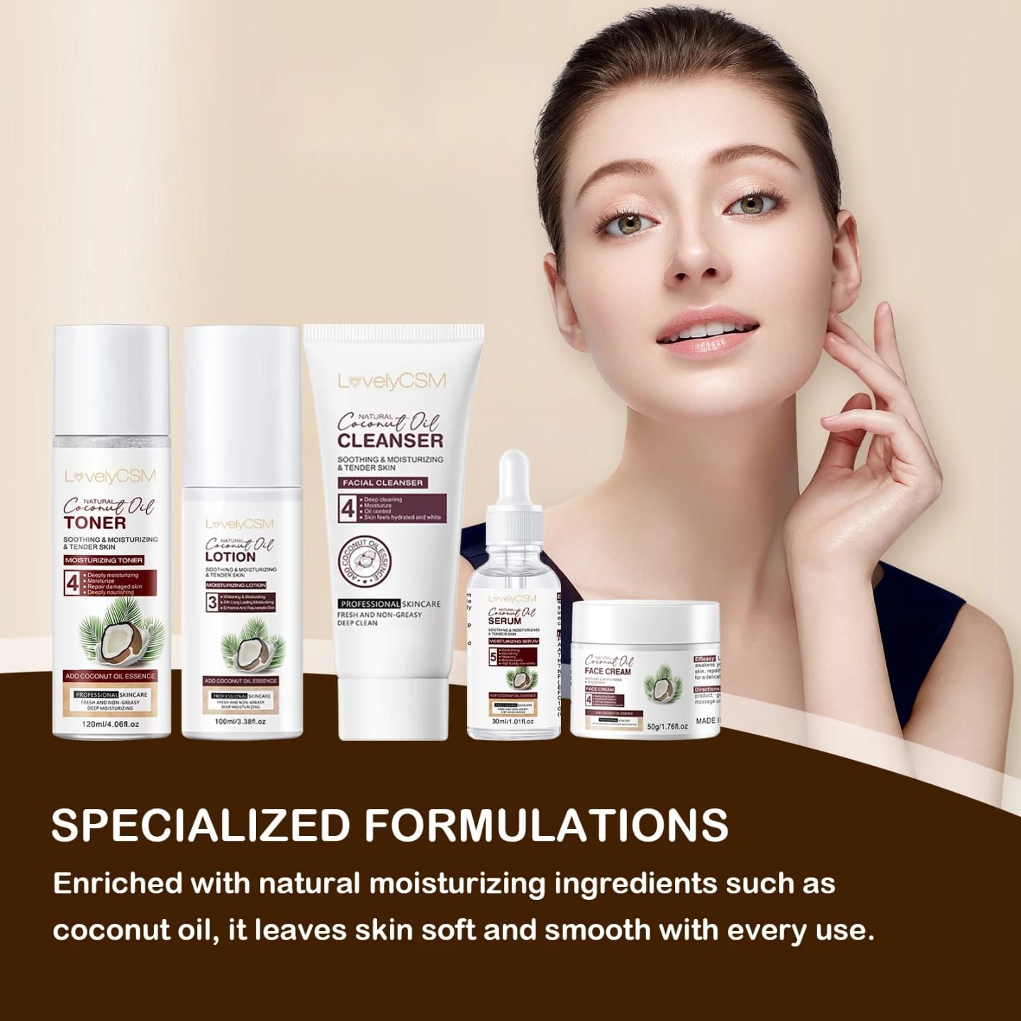 Mooyam Coconut Oil Skincare Set – Complete 5-Step Facial Care