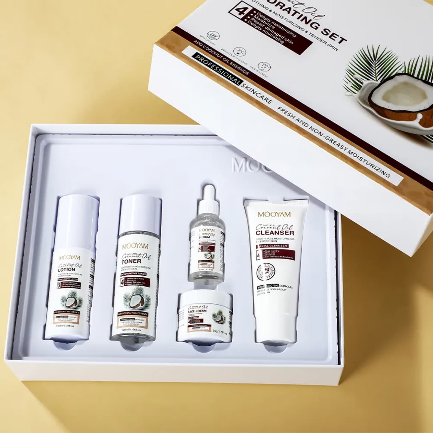 Mooyam Coconut Oil Skincare Set – Complete 5-Step Facial Care