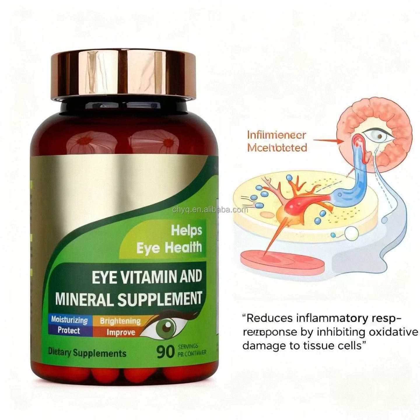EYE VITAMIN AND MINERAL SUPPLEMENT 90 CAPSULES – VISION SUPPORT, EYE HEALTH & DAILY NUTRIENT FORMULA
