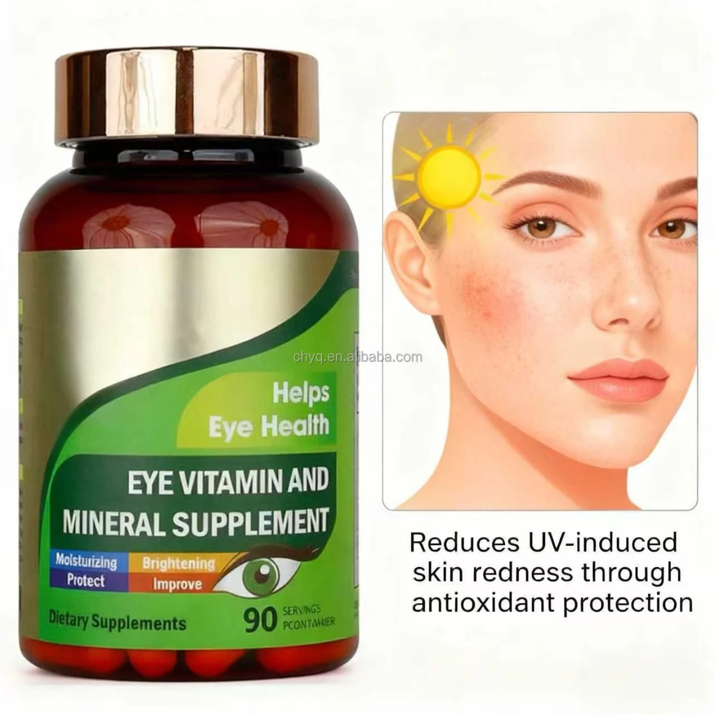 EYE VITAMIN AND MINERAL SUPPLEMENT 90 CAPSULES – VISION SUPPORT, EYE HEALTH & DAILY NUTRIENT FORMULA