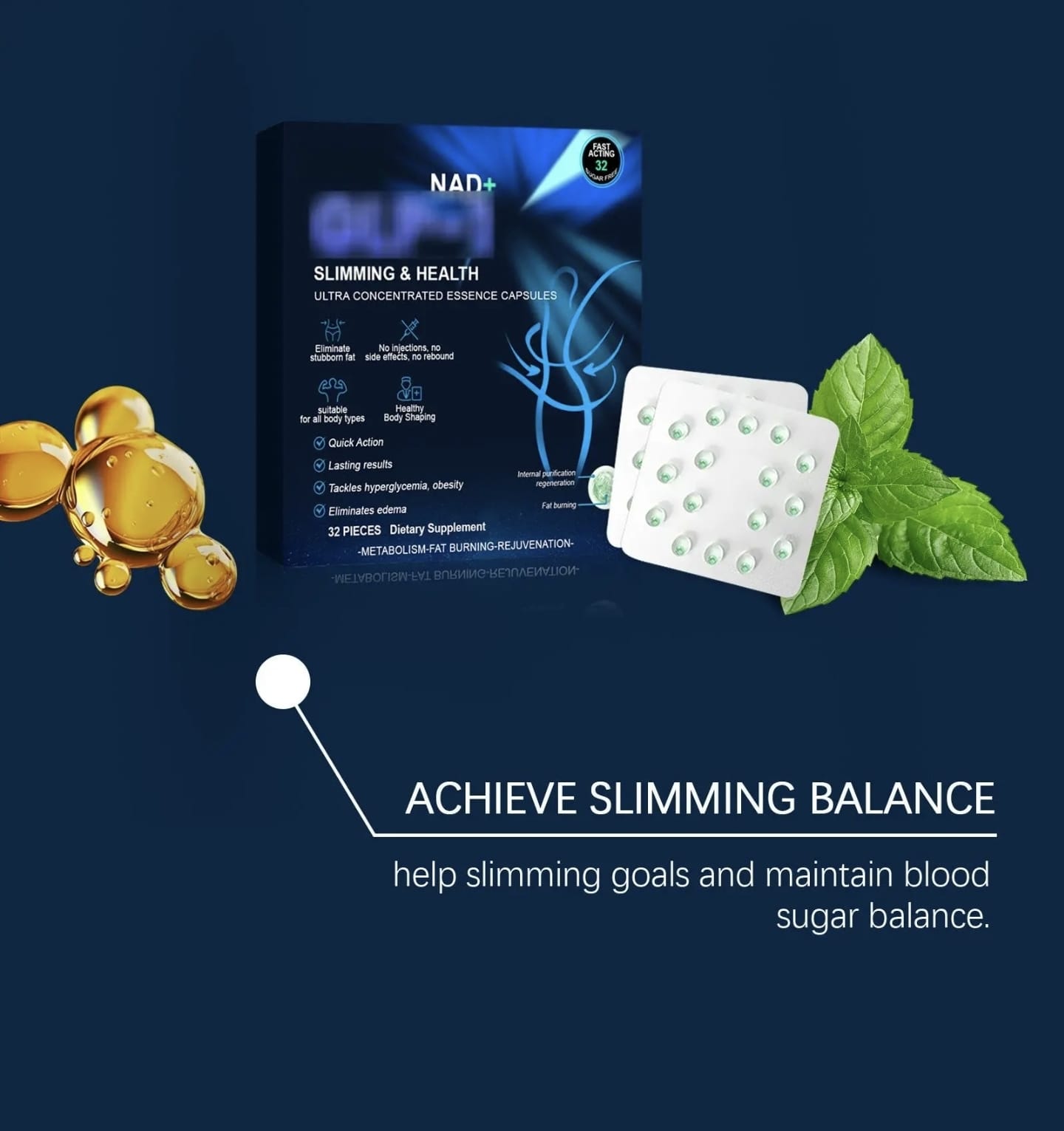 Premium Weight Loss Capsules Fat Burner for Women and Men Natural Slimming capsules Diet Supplement