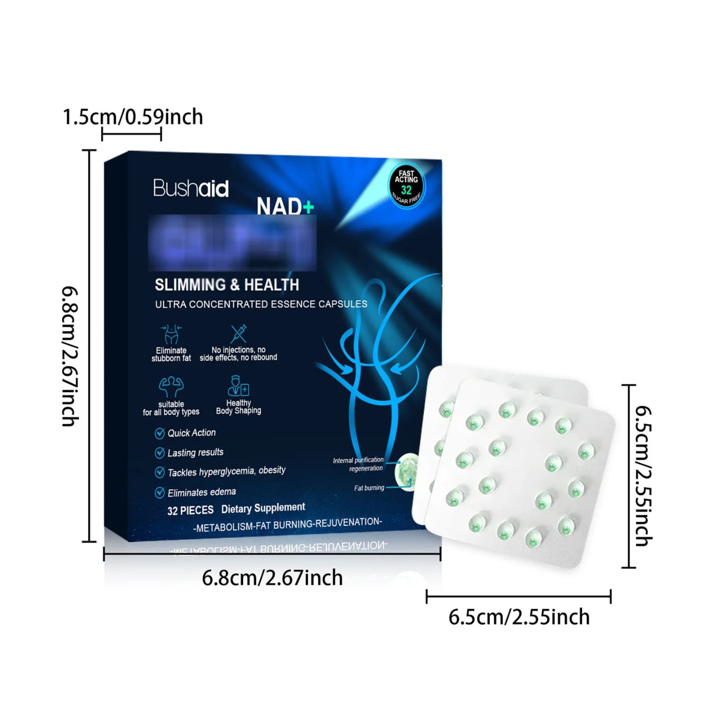 Premium Weight Loss Capsules Fat Burner for Women and Men Natural Slimming capsules Diet Supplement