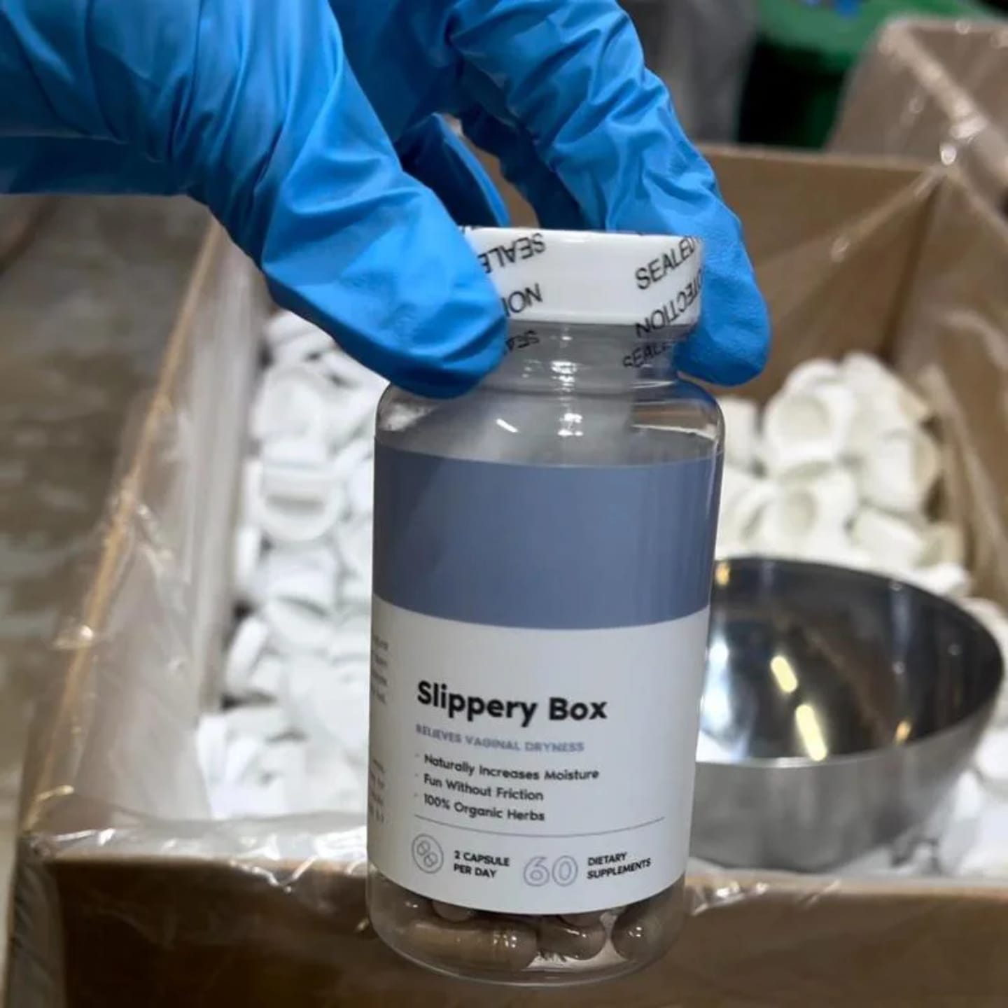 Organic Feminine Moisture Complex (Slippery Box) – 60 Dietary Supplement Capsules – 100% Natural Herbal Internal Support – Kylnn Bliss Botanical Series