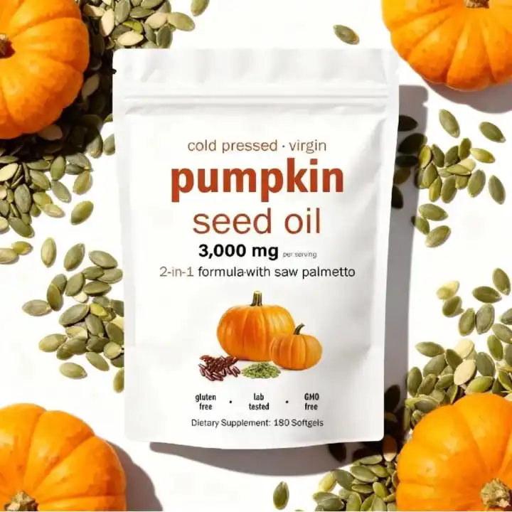 [OFFER] Pumpkin Seed Oil + Saw Palmetto (180 Softgels) - 3000mg Hair Growth & Prostate Support - Cold Pressed Virgin Oil
