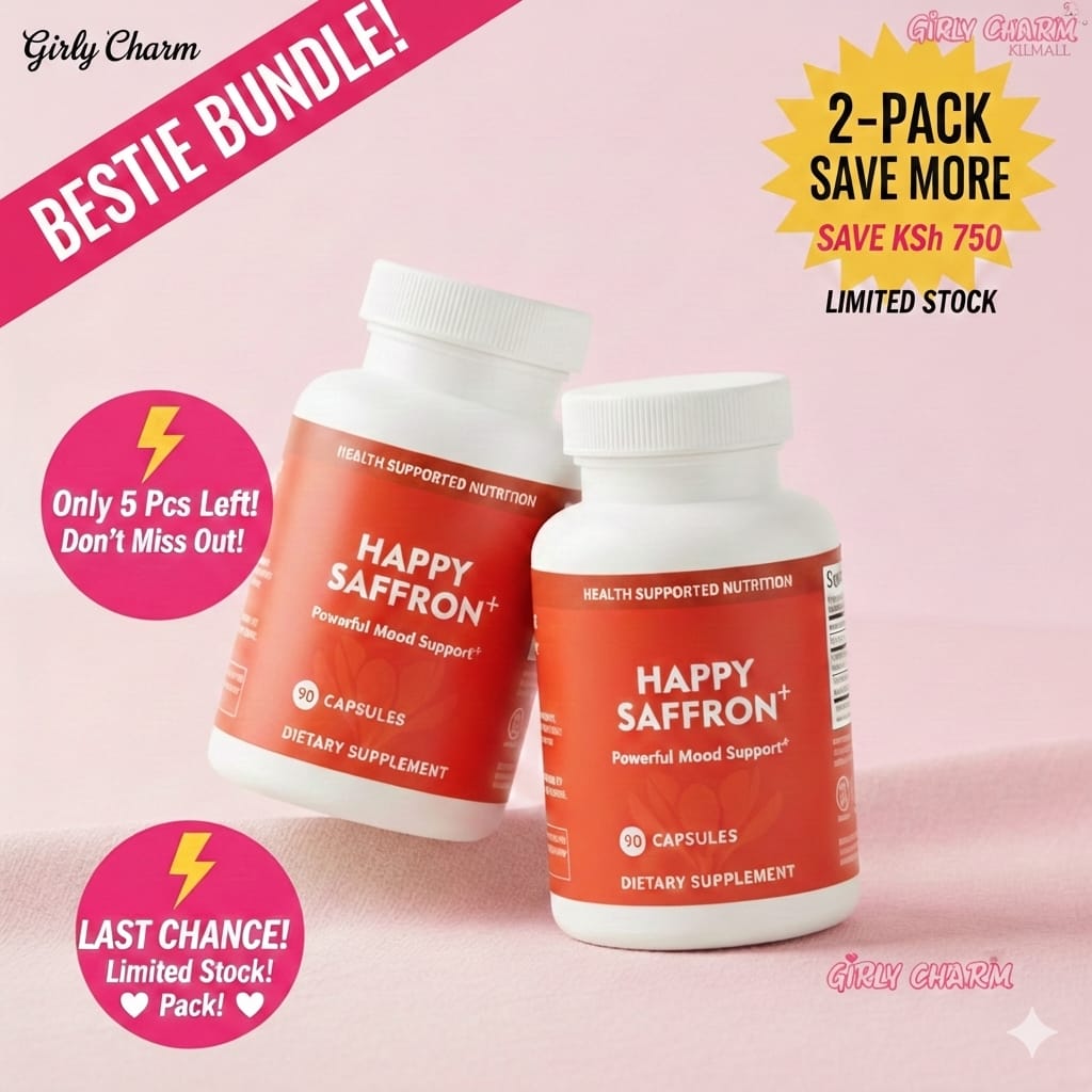 Happy Saffron Capsules Supports a positive mood & emotional balance, Boosts memory, focus & cognitive function, Reduces stress, anxiety & mental fatigue,Rich in antioxidants for overall wellness