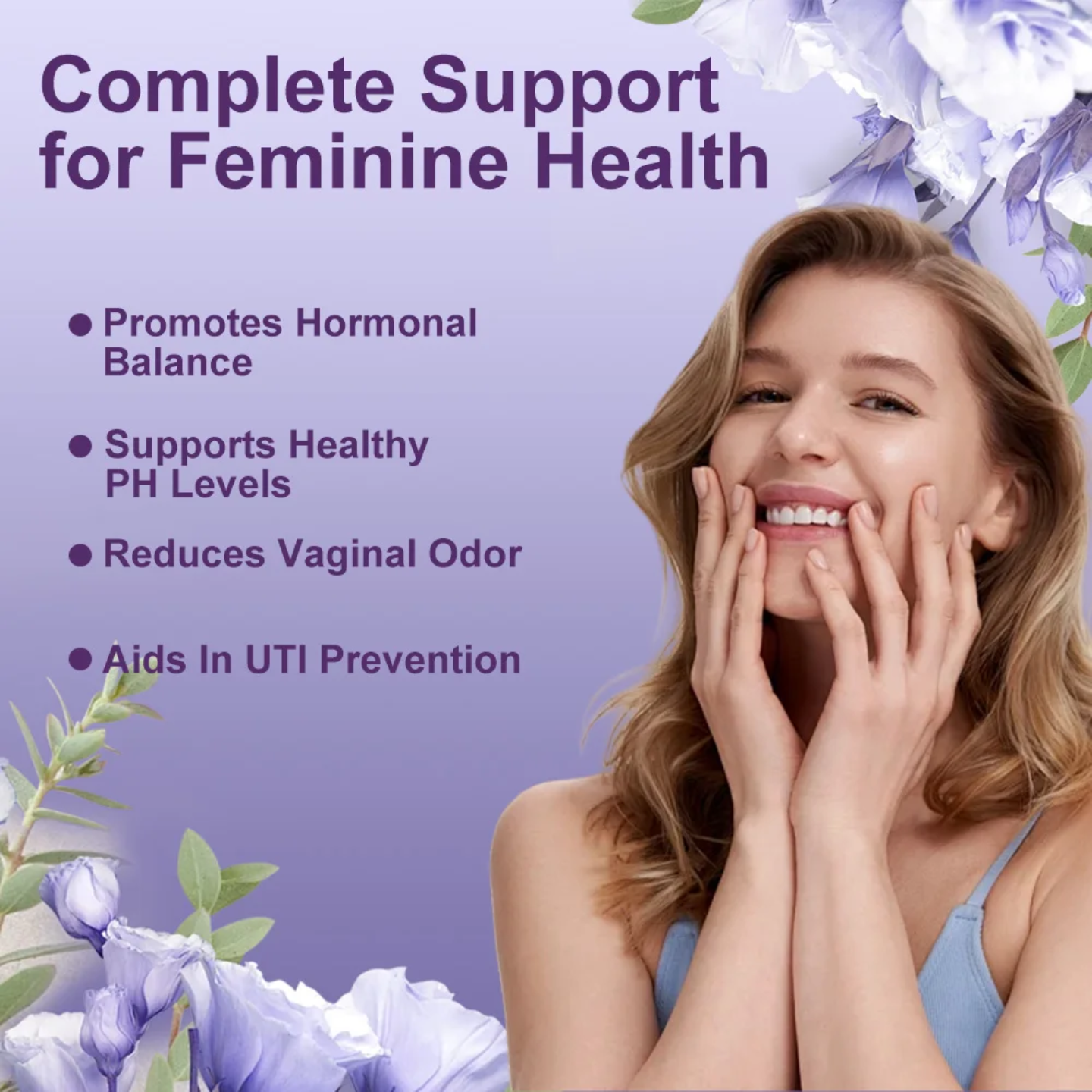 Healthy Care Probiotics for Women – Vaginal Health Supplement with Odor Control & pH Balance, Hormonal Balance & PMS Relief, UTI Prevention Support – Natural Formula Dietary Supplement – 30 Capsules