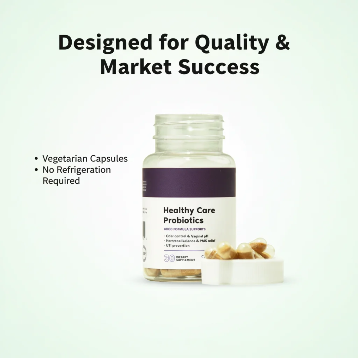 Healthy Care Probiotics for Women – 30 Capsules for Vaginal pH Balance, Hormonal Support, UTI, Odor Control, PMS relief Premium Dietary Supplement