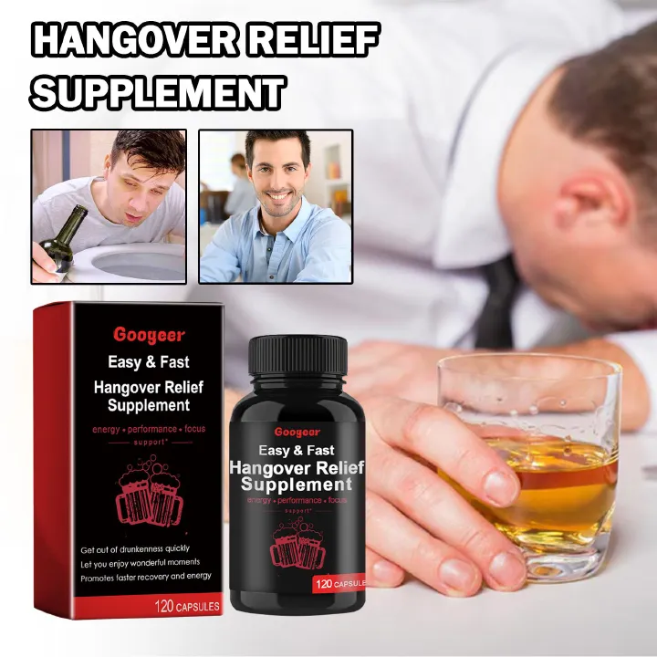 Hangover Relief Capsules-Natural Alcohol Detox & Liver Support, Fast Recovery 120 capsules