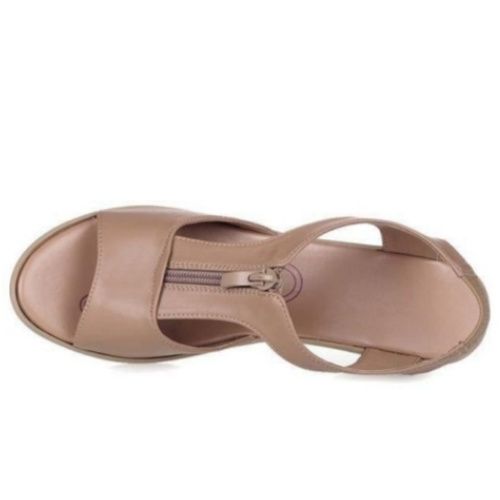 summer sandals women's new comfortable soft-soled mom shoes cross border plus size wedge women's shoes casual shoes women's high heels women's high heels women's high heel sandals brown