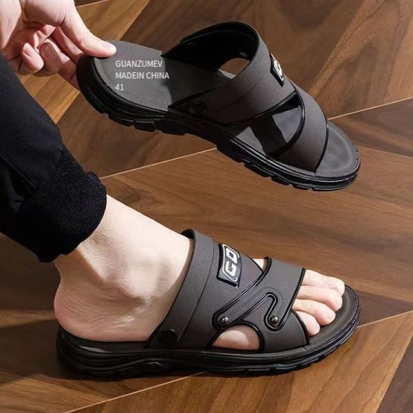 Men's SandalsSlippers for Outdoor Activities at HomeWear lightweight soft-soled sandals for breathable beach sandals for men black