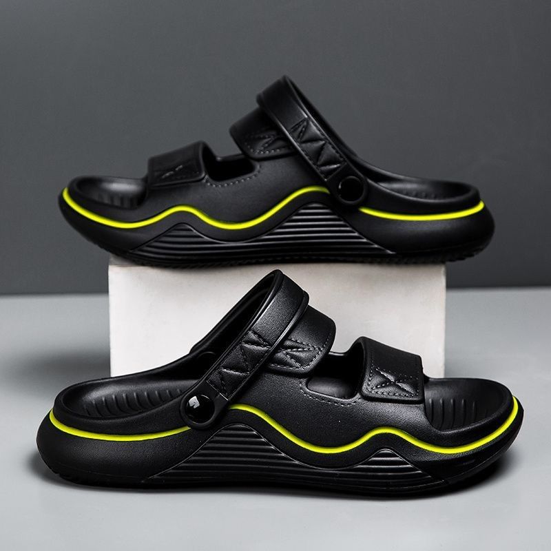 Sandals Men's Summer New Wear Non-slip Dual-purpose Wade Driver Driving Leisure Beach Slippers Men black