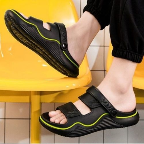 Sandals Men's Summer New Wear Non-slip Dual-purpose Wade Driver Driving Leisure Beach Slippers Men black