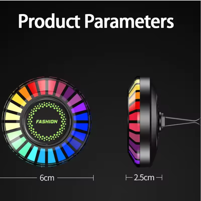 Car Air Freshener with LED RGB Lamp High Quality Truck Rhythm Fragrance Ambient Light Automobile Party Interior Accessories