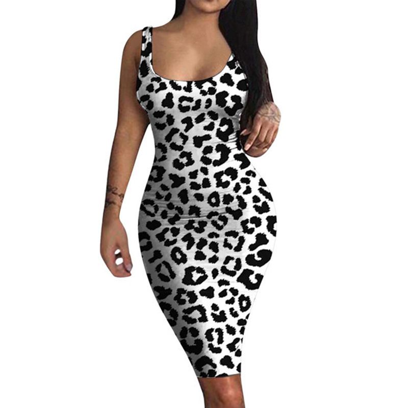 Chic Elegant Woman Dress Women Summer Sexy Dresses Sleeveless Printing Backless Buttocks Casual Vestidos Dropshipping