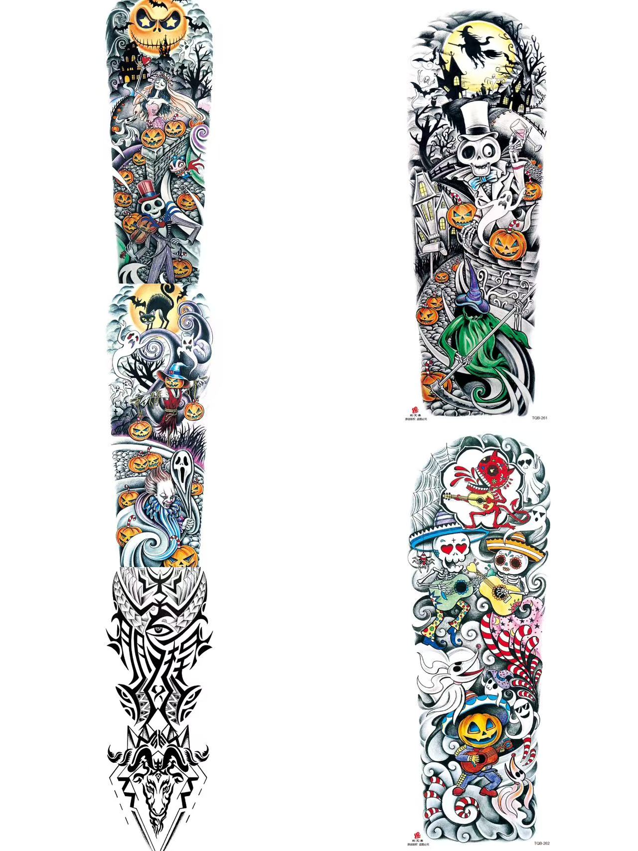5pc Lion Men Waterproof Temporary Tattoos Fake Stickers Arm Hand Cool Art Black Transfer Clock