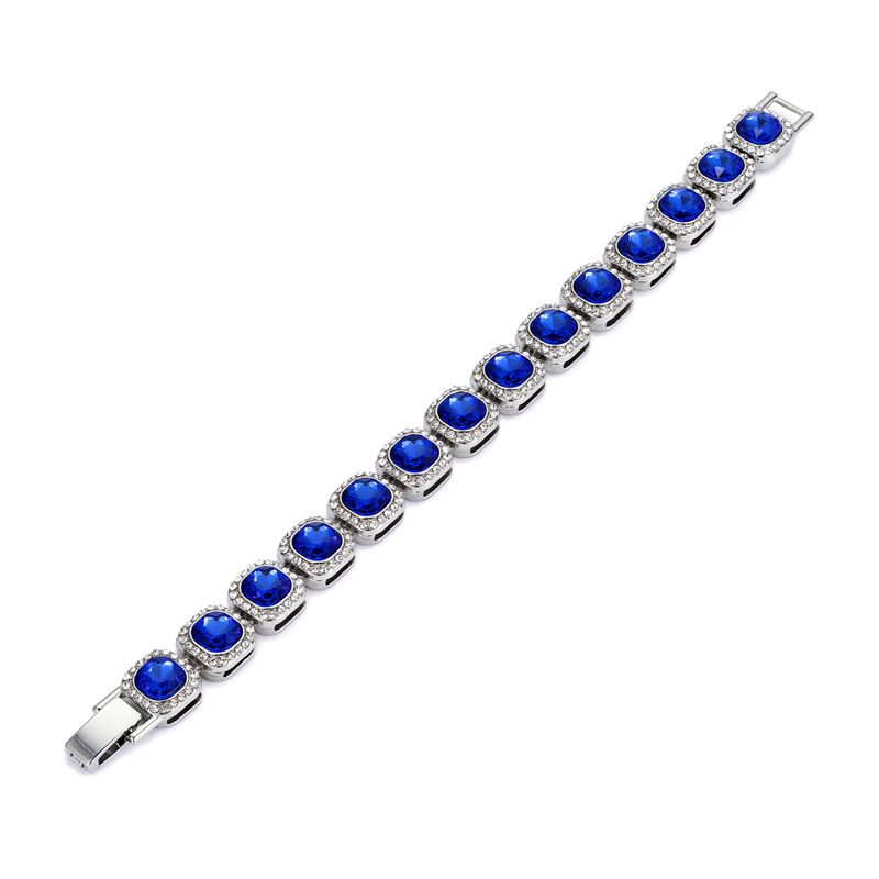 3pcs/set Hip-hop Diamond Necklace Bracelet Men's Watch Set Silver Quartz Ice Watch Male Student Steel Band Metal Calendar Cuban Chain Set Watch