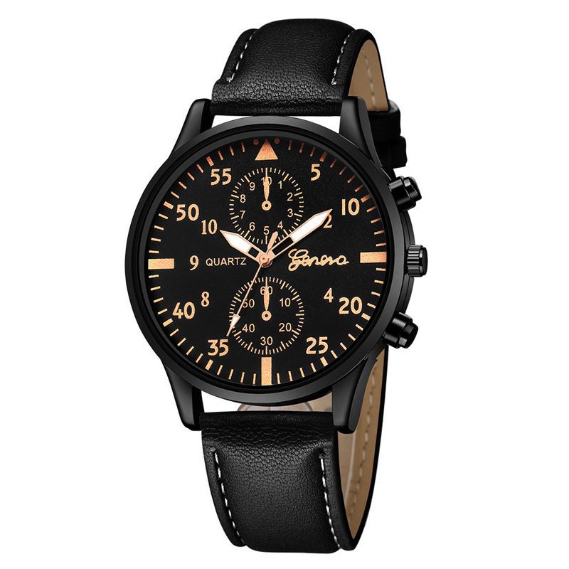 New Men Watch Luxury Bracelet Set Fashion Business Brown Leather Quartz Wrist Watches for Men Gift Set Relogio Masculino