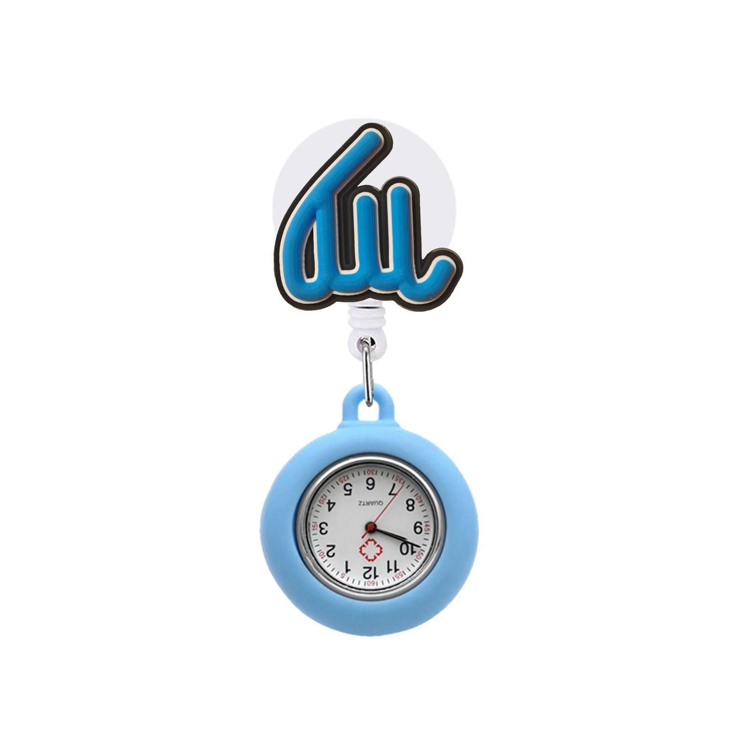 Shining Acrylic Hospital Acrylic Cute Suture Nurse Doctor Twelve Constellation Pocket Watch Medical Wall Clock Gift