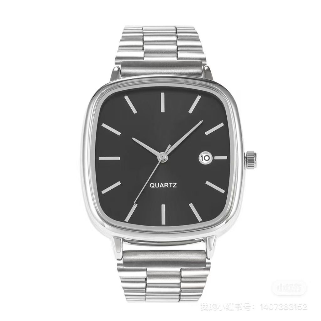 Fashion Brand Men Watch Steel Strap Business Calendar Quartz Watches Luxury Wristwatches Gift Dropshipping Big Dial Clock