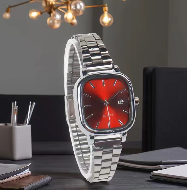 Fashion Brand Men Watch Steel Strap Business Calendar Quartz Watches Luxury Wristwatches Gift Dropshipping Big Dial Clock