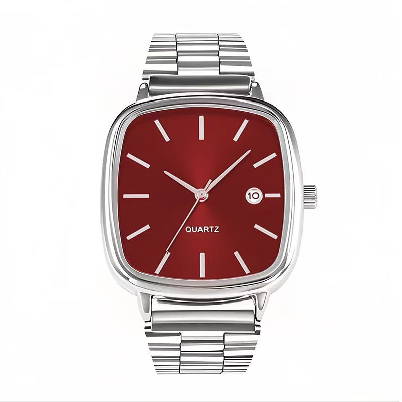 Fashion Brand Men Watch Steel Strap Business Calendar Quartz Watches Luxury Wristwatches Gift Dropshipping Big Dial Clock