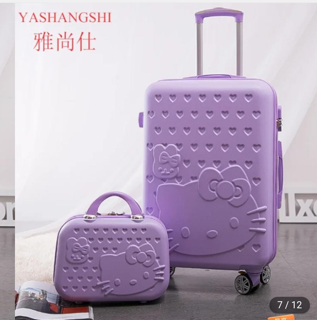 2 in 1 Travel suitcase Trolley luggage suitcase Material:ABS+PC with wheel 360° mute caster Comfortable handle suitcase 28 inches(66*24*41cm Cosmetic bag size :30*14*23cm