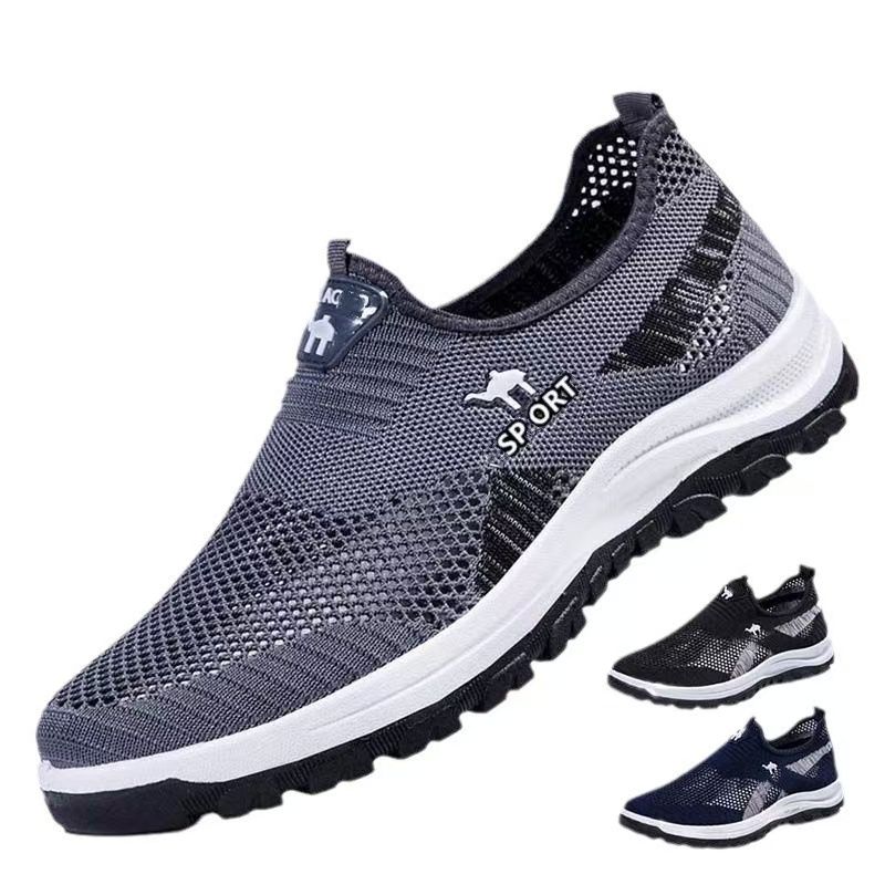New Arrivals Fashion Sneakers Men's Running Shoes Comfortable Outdoor Casual Hiking Shoes Grey